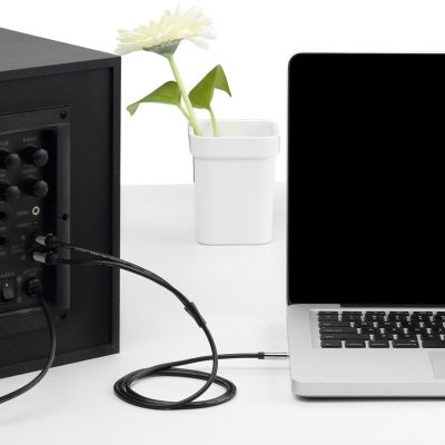 3. 3.5mm Male to 2RCA Male Audio Cable 1m Black