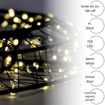 6. DECORATIVE LED RING 720 LEDS 50 CM BLACK