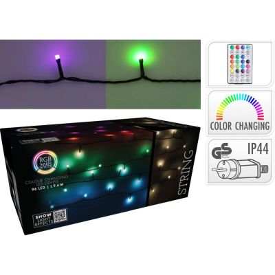 13. CHRISTMAS TREE LIGHTS 96 LED RGB LIGHT CHAIN WITH REMOTE CONTROL