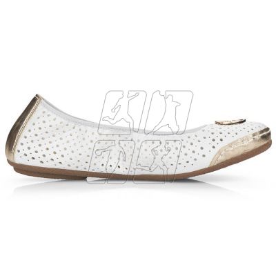 12. Rieker W RKR516 openwork ballerinas white