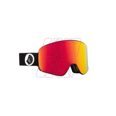 Volcom GARDEN GLOSS BLACK/RED CHROME snowboard goggles (VG0122100)