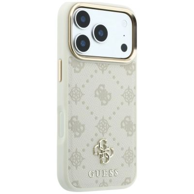 4. Guess Peony 4G Small Logo MagSafe Case for iPhone 17 Pro Max / 18 Pro Max - Beige