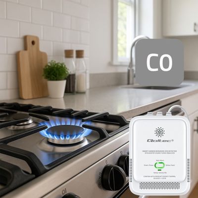 5. QOLTEC CARBON MONOXIDE SENSOR | CO DETECTOR | 85DB LED ALARM