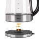 16. ELDOM GLASS CORDLESS KETTLE C420 KETTY 1850-2200W 1.7L NET FILTER ILLUMINATED TANK, HOT PLATE