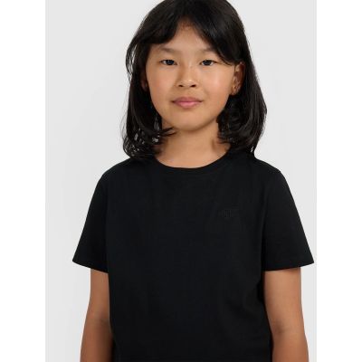 5. Regular plain girls' T-shirt 4F 4FJRMM00TTSHF3231-20S