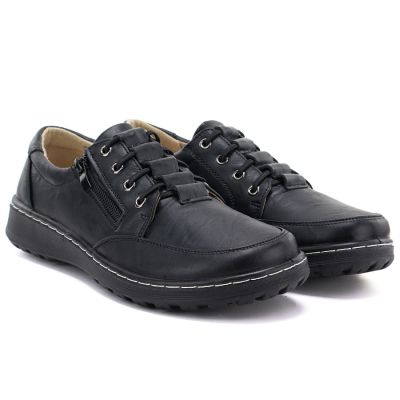 4. Comfortable women's shoes with a zipper, black Potocki TO90407