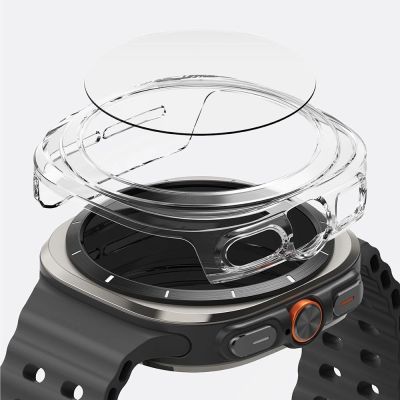 2. Ringke Slim & Tempered Glass Case + Glass Set for Samsung Galaxy Watch Ultra 47mm - Transparent