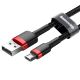 11. Baseus Cafule Cable CAMKLF-B91 USB-A / micro USB 2.4A 1 m - black and red