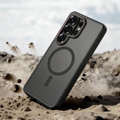 6. Tech-Protect MagCam MagSafe Case for Samsung Galaxy S26 Ultra - Black and Red