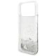 7. Guess Liq case. Glitter Charms for iPhone 17 Pro Max - silver