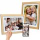 Wozinsky WRC-32 10.1" Digital Photo Frame with Frameo 32GB App - Light Brown