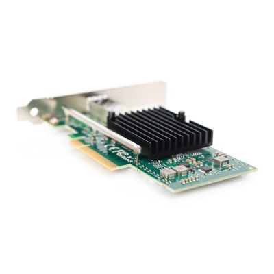 4. Single 10Gbps fiber optic port (SFP+) on PCI Express card, chipset: Intel JL82599EN