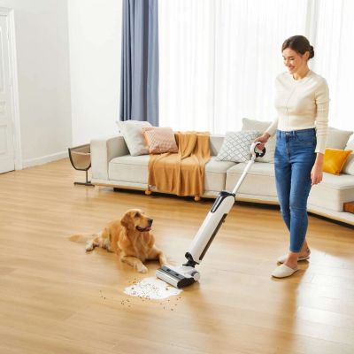19. UWANT D100 17000Pa Upright Vacuum Cleaner with Mopping Function and Charging Station - White