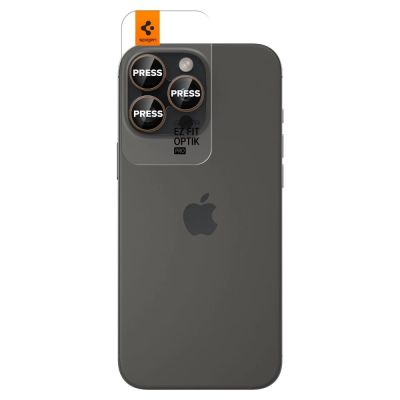 2. Spigen Optik Pro GLAS.TR ”EZ FIT” Camera Protector 2-PACK for iPhone 16 Pro / Pro Max - Brown
