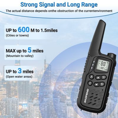 14. Baofeng BF-T25E walkie-talkie black, 2 pieces