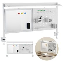 Ergo Office desk divider/organizer, max load 10kg, white board, width 1116mm, white, ER-301 W