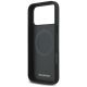 7. Mercedes Leather Star Pattern Stripes MagSafe Case for iPhone 17 Pro Max - Black
