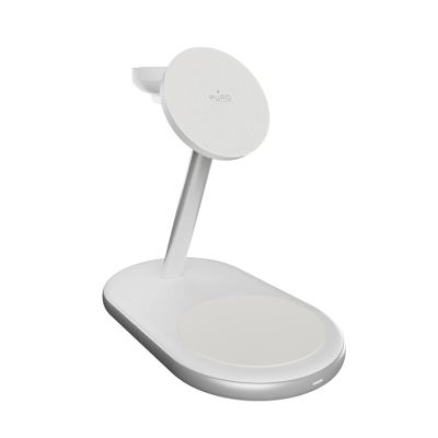 4. Puro Mag Station Qi2 3-in-1 Wireless Charger Compatible with MagSafe - White