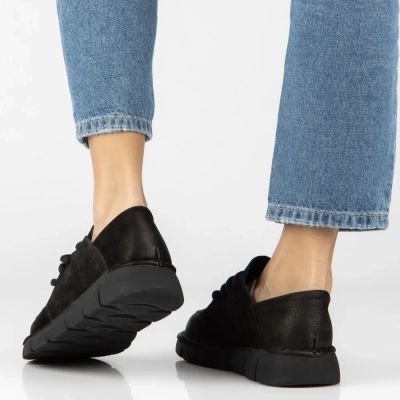 7. Women's wide leather shoes, black Filippo DP8180/26