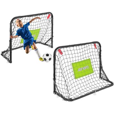 SET OF 2 METAL GOALS WITH NET, BALL, PUMP 60X45X24CM ENERO