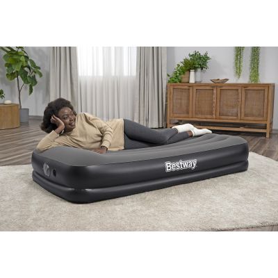 24. Bestway 671BT Air Mattress Single Mattress Black, Gray Unisex