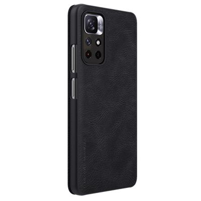 6. Nillkin Qin Case Flip Case for Xiaomi Redmi Note 11T 5G / 11S 5G / 11 5G (China) / Poco M4 Pro 5G - Black