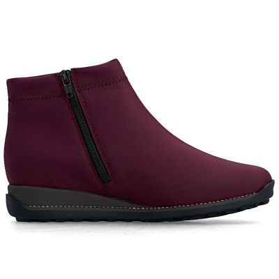 2. Rieker TEX 98251-35 waterproof insulated burgundy women's ankle boots