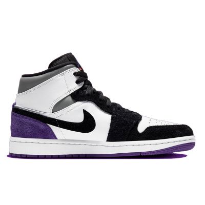 2. Air Jordan 1 Mid SE Varsity Purple Basketball Shoes - 852542-105