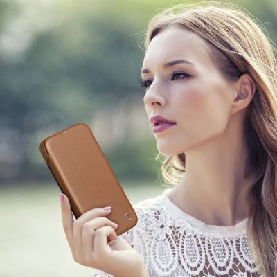 27. iCarer CE Premium Leather Folio Case iPhone 14 Pro Magnetic Flip Leather Folio Case MagSafe brown (WMI14220714-BN)