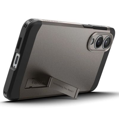 9. Spigen Tough Armor MagSafe Case for Samsung Galaxy S25 Edge - Gray/Black