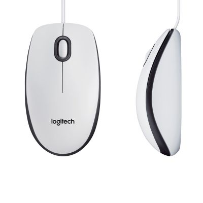 6. Logitech M100 White Mouse