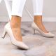 8. Sergio Leone W SK39AA high-heeled pumps, light gray