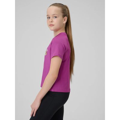 3. Girls' quick-drying sports T-shirt 4F 4FJRSS26TFTSF2386-53S