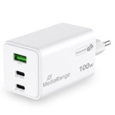 MediaRange MRMA123 Mobile Charger Laptop, Smartphone, Tablet White AC Fast Charging Internal