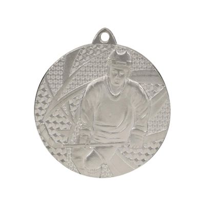 6. Silver medal - hockey - steel medal