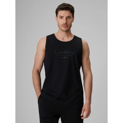Men's regular sleeveless T-shirt with print 4F 4FRSS26TSLEM331-20S