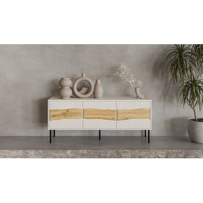 6. INSERTO 3D TV cabinet 143.5x40x61.5 cashmere + LED