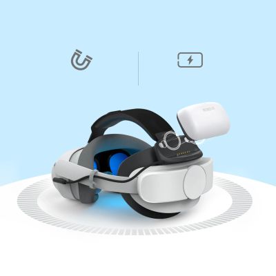 3. BoboVR P4U Head Strap with Battery for PICO 4 Ultra and Ultra Enterprise - White and Black