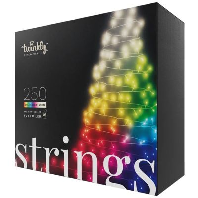 6. Twinkly Strings – 250 RGB+W String Light, transparent cable, Type F plug