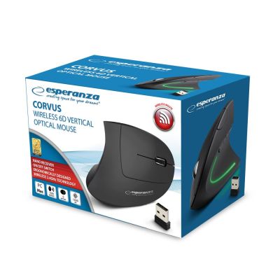 4. ESPERANZA WIRELESS VERTICAL MOUSE 2.4GHZ CORVUS EM133