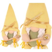 gnome 20cm yellow with honey spoon spring decoration