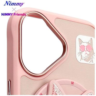 10. Nimmy Glasses Cool Cat MagSafe Case for iPhone 16 - Pink
