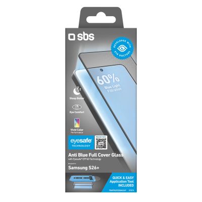 2. SBS Eyesafe Tempered Glass for Samsung Galaxy S26 Plus with Applicator