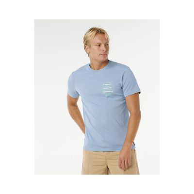 Men's RIP CURL Vaporcool Search 3 Stacks Tee Blue