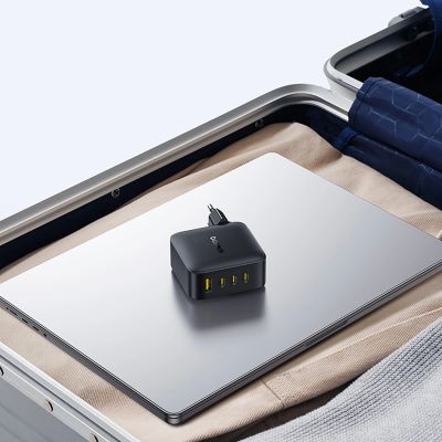 14. Baseus EnerFill FH11 GaN 140W Wall Charger 3xUSB-C + 1xUSB-A - Black