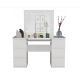 3. KUBA DESK SET, MATTE WHITE + MARINA MIRROR