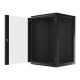 6. Lanberg WF01-6618-10B rack cabinet (18U; 901mm / 600mm / 600 mm; wall-mounted; Glass; 19''; black)