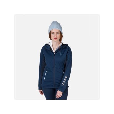 3. Rossignol W Softshell Hoodie Jkt Navy Blue Jacket