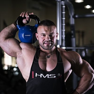 43. Kettlebell cast iron Blue HMS KNV04