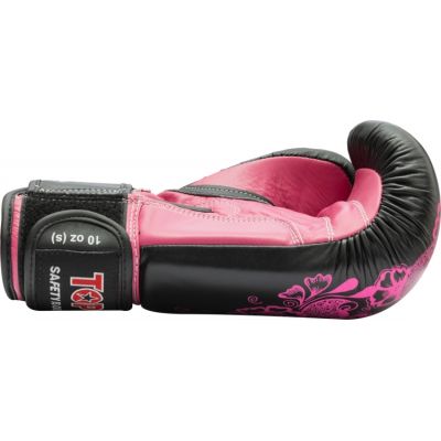 6. TOP TEN "Ultimate Woman" Boxing Gloves 10 oz White and Pink